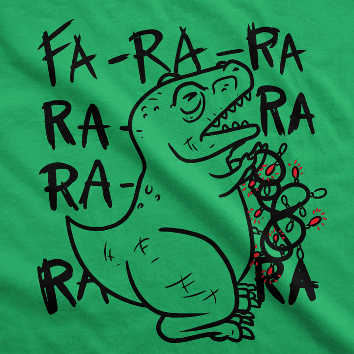 Mens Fa Ra Ra Ra Ra Trex Christmas Lights Funny Holiday Dinosaur T shirt Image 2