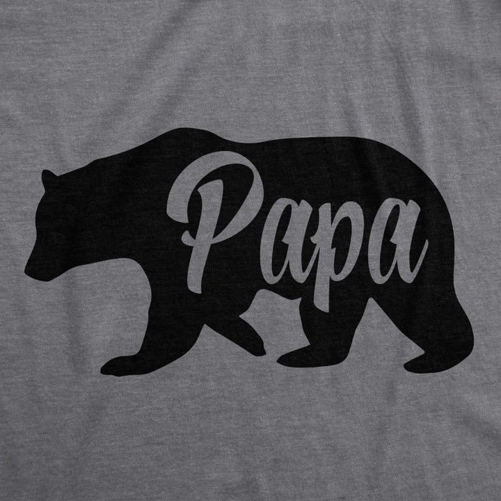 Mens Papa Bear Funny Shirts for Dads Gift Idea Humor Novelty Tees Family T shirt Image 2