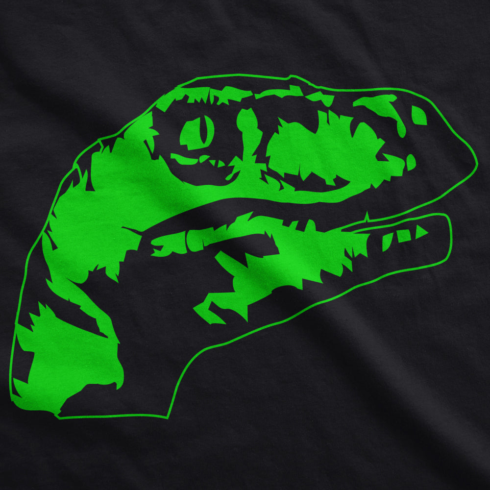 Ask Me About My Raptor Flipover T-Shirt - Funny Dinosaur Flip Up T-Shirt Image 2