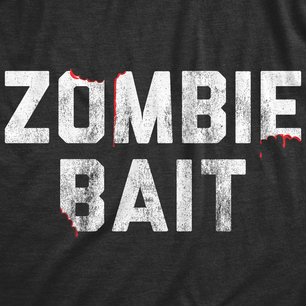 Mens Zombie Bait T shirt Funny Undead Gas Mask Apocalypse Graphic Novelty Tee Image 2