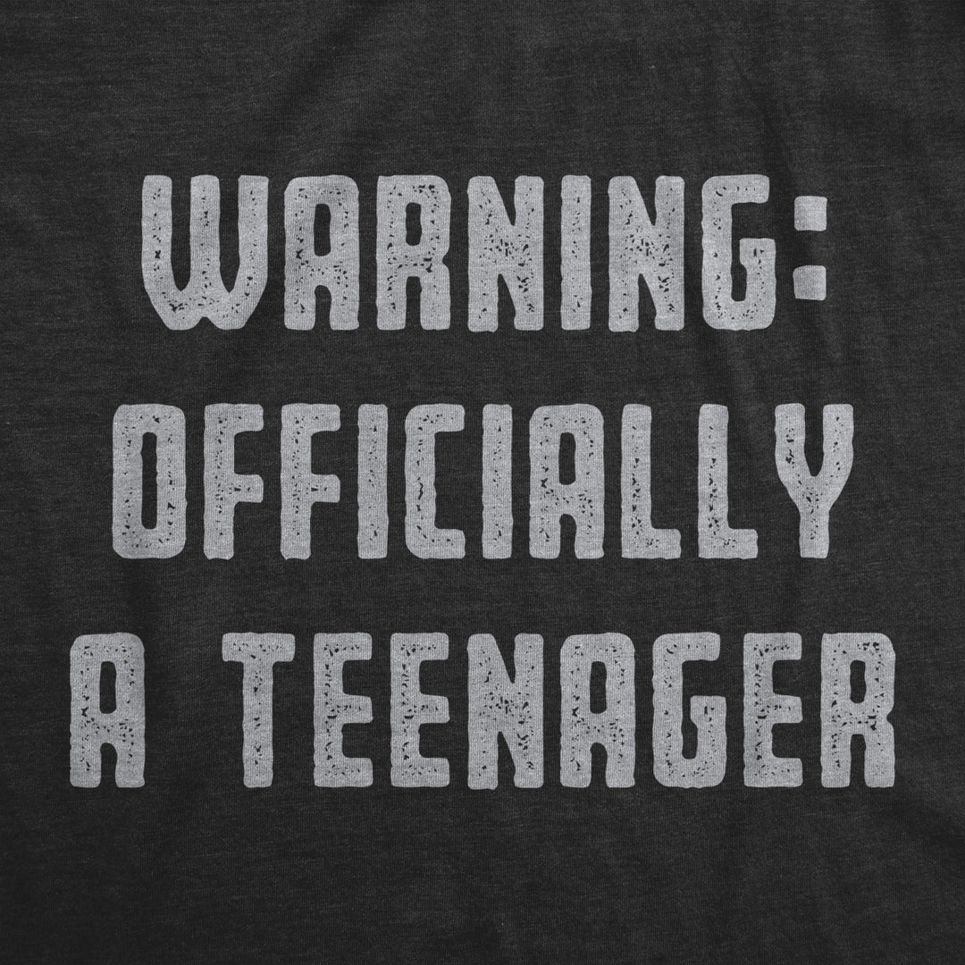 Womens Warning Officially A Teenager Tshirt Funny Birthday Gen Z Graphic Tee Image 2