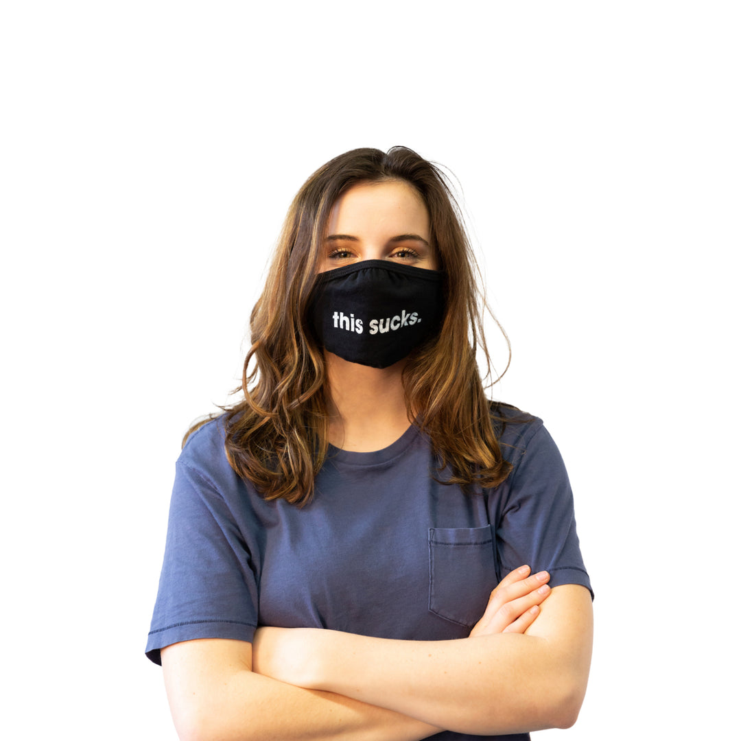 This Sucks Face Mask Funny Quarantine Graphic Nose And Mouth Covering Image 6