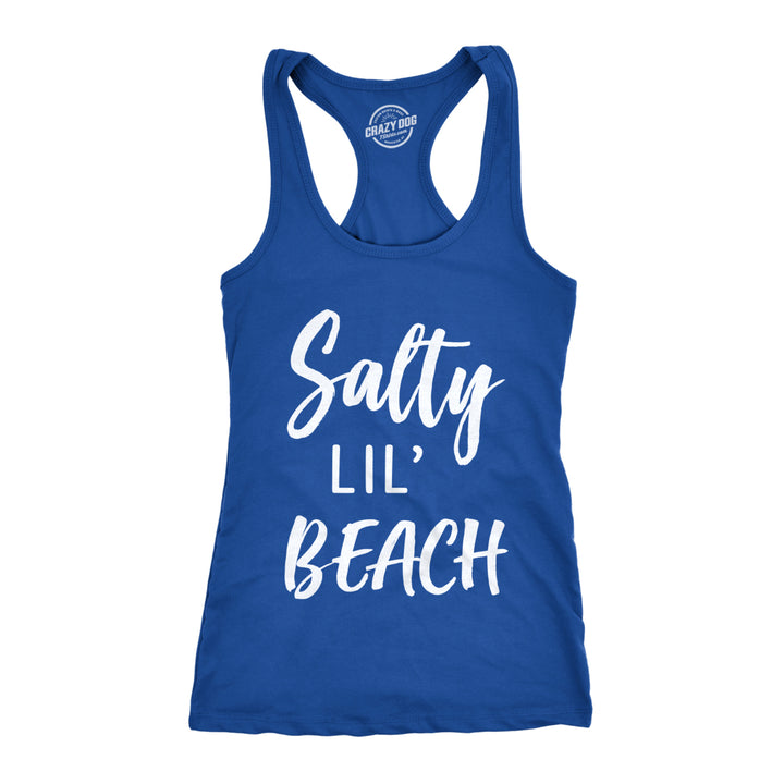 Womens Tank Salty Lil Beach Shirt Cute Summer Vacation Tanktop Image 1