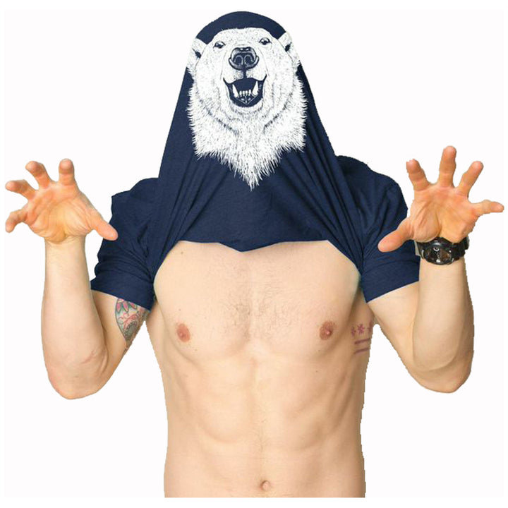 Ask Me About My Polar Bear T Shirt Funny Zoo Animal Flip Up Tee Image 2