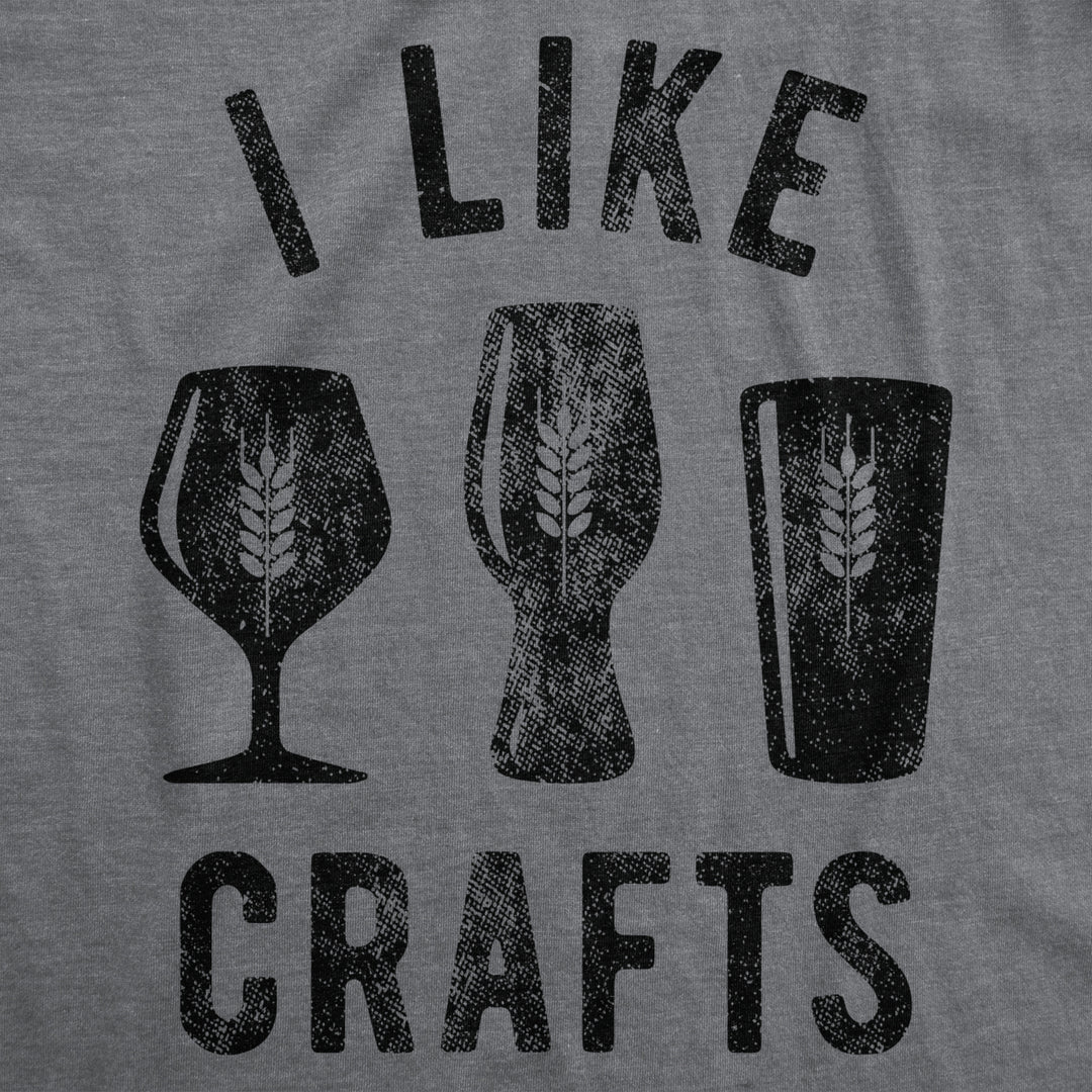 Womens I Like Crafts T shirt Funny Beer Lover Brewer Drinking Party for Her Tee Image 2