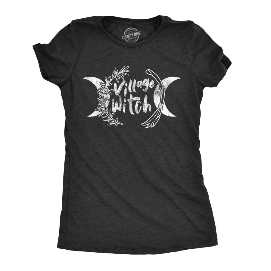 Womens Village Witch Tshirt Funny Halloween Tee Image 1