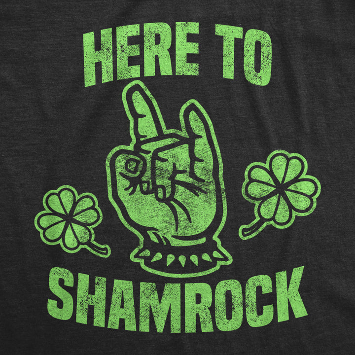 Mens Here To Shamrock T shirt Funny Metal Saint Patricks Day Graphic Novelty Tee Image 2