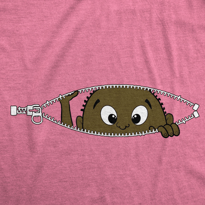 Maternity African American Baby Peeking Funny T shirts Pregnancy Annoucement T shirt Image 2