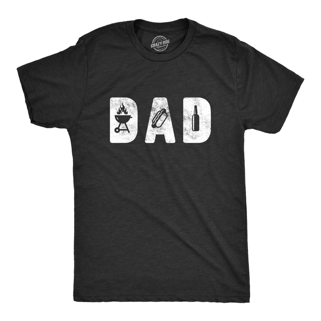 Mens Dad Grill Tshirt Funny Backyard Bar-B-Que Cookout Graphic Novelty Tee Image 1