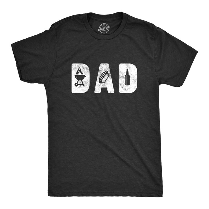 Mens Dad Grill Tshirt Funny Backyard Bar-B-Que Cookout Graphic Novelty Tee Image 1