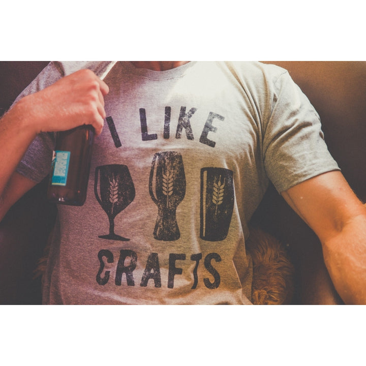 Mens I Like Crafts T shirt Funny Beer Lover Brew Drinking Party Tee Image 4