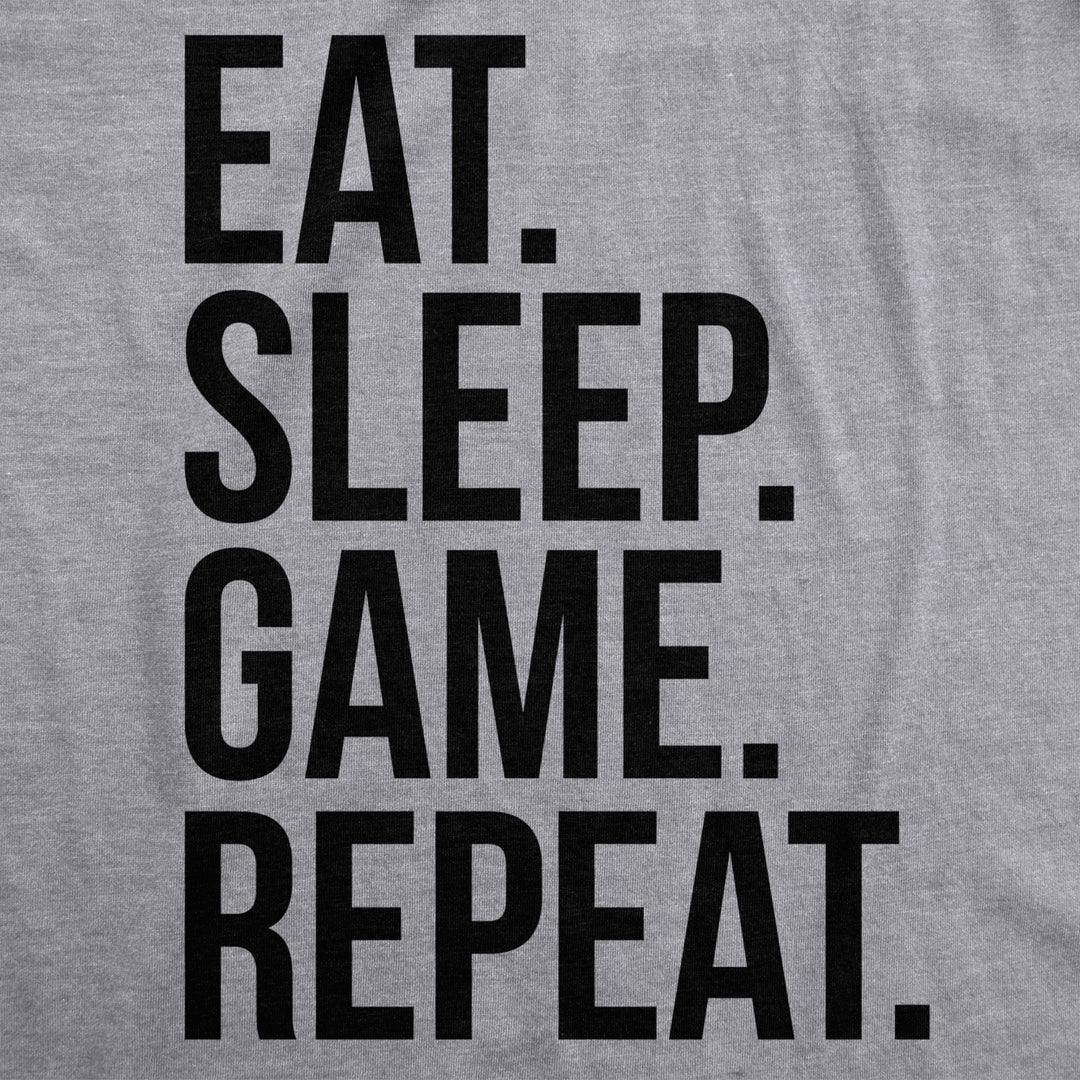 Mens Eat Sleep Game Repeat Funny Shirts Nerdy Gamer Tees Vintage Novelty T shirt Image 2