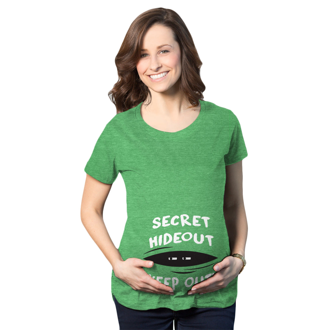 Maternity Secret Hideout Baby Peeking Maternity Shirt Funny Pregnancy Shirts Image 4