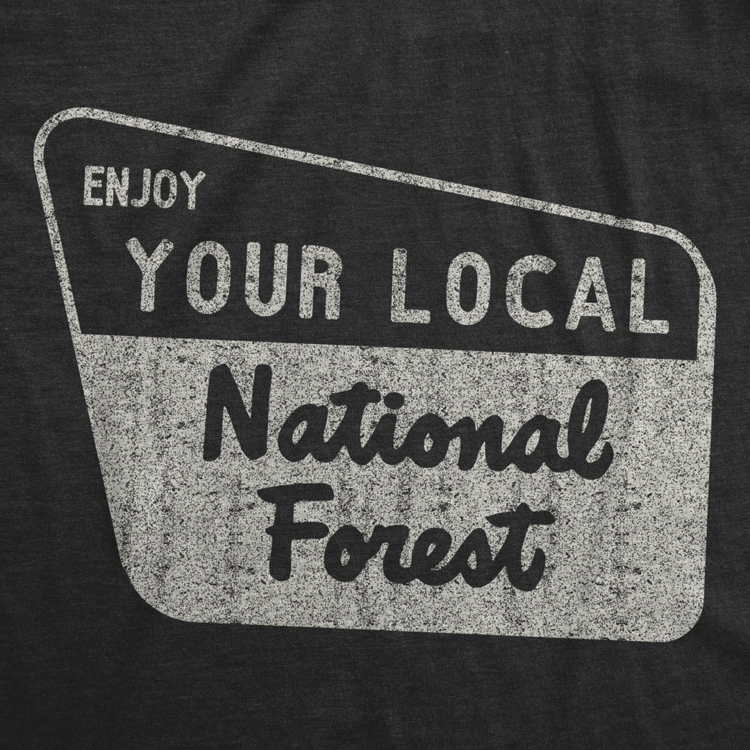 Womens Enjoy Your National Forest Funny Outdoor Vintage Camping Mountains T shirt Image 2