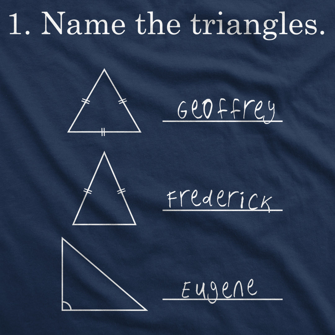 Womens Name The Triangles Funny Math T shirts Sarcasm Novelty I Love Math Tee Humor Image 2