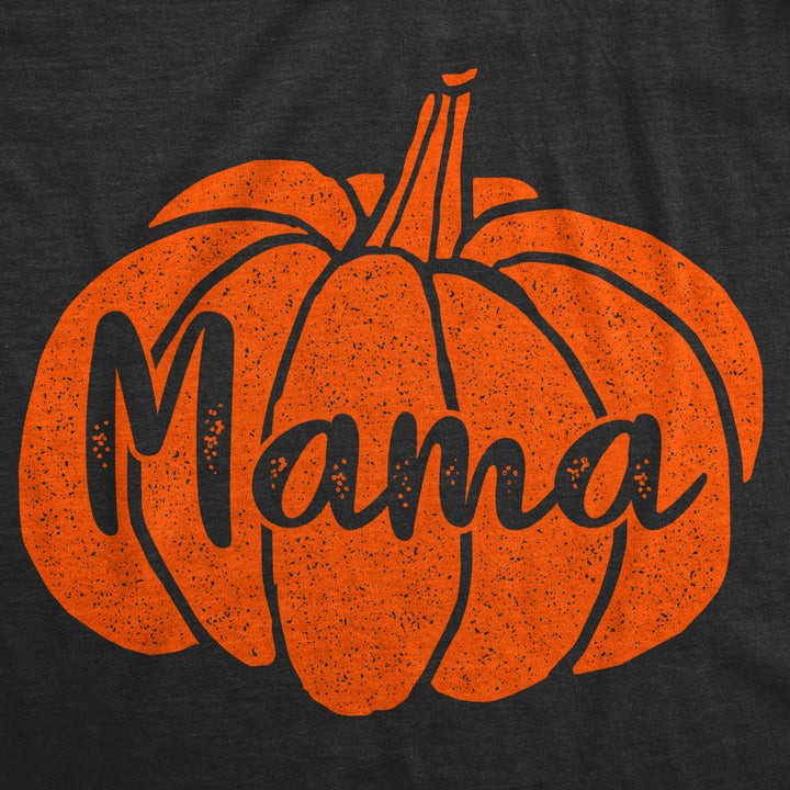 Womens Mama Pumpkin Tshirt Funny Family Halloween Tee Image 2