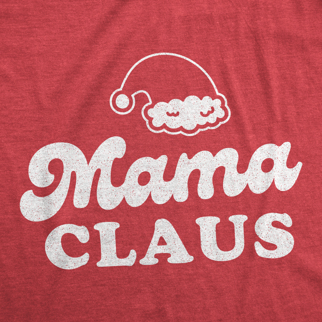 Maternity Mama Claus Tshirt Funny Christmas Holiday Party Mrs Claus Novelty Baby Pregnancy Tee Image 2