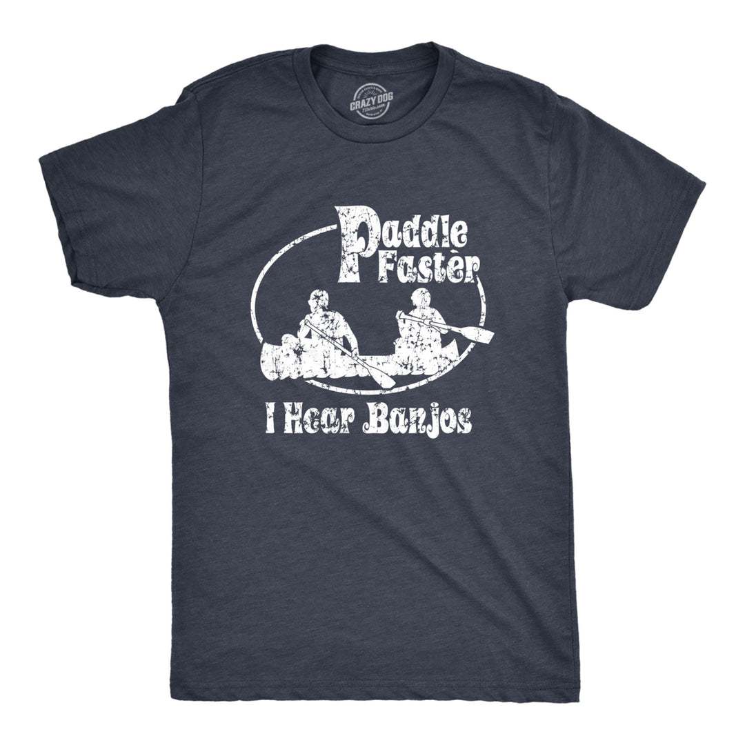 Paddle Faster I Hear Banjos Funny Vintage Movie T-Shirt Image 1