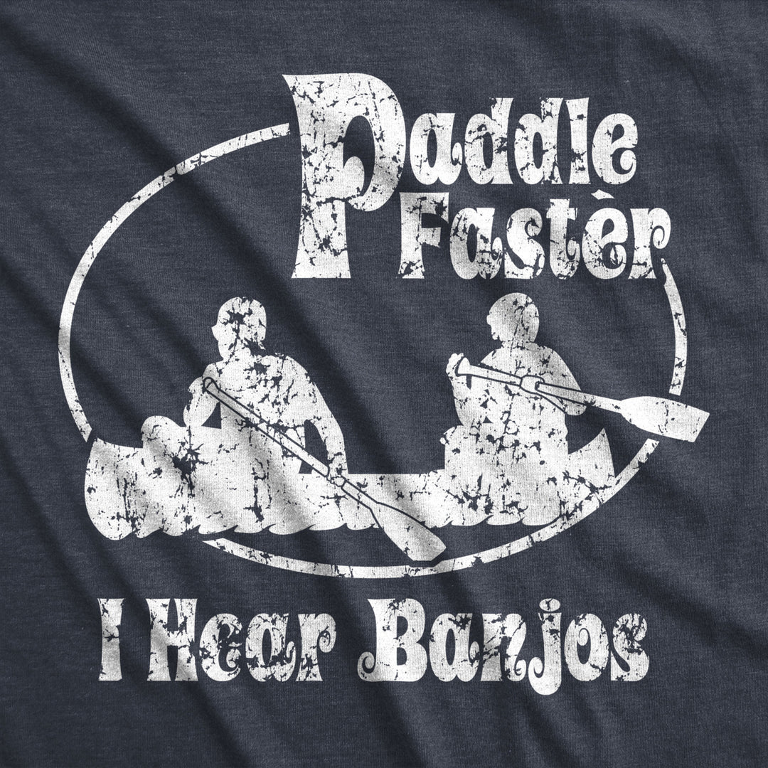 Paddle Faster I Hear Banjos Funny Vintage Movie T-Shirt Image 2