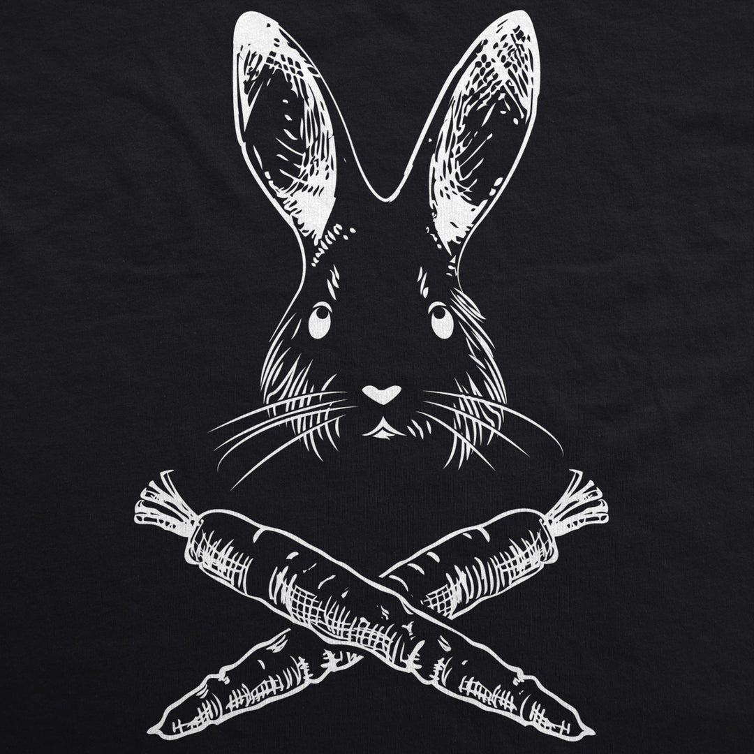 Womens Jolly Roger Easter T Shirt Funny Pirate Bunny Flag Egg Hunt Tee for Mom Image 2