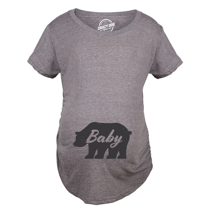 Maternity Baby Bear Tshirt Cute Adorable Pregnancy Tee For Expecting Mother Image 2