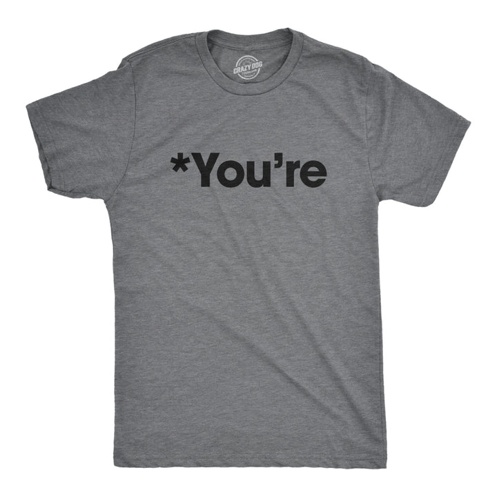 Mens Youre Tshirt Funny Grammar Nerd Spelling Your Englisg Spelling Error Graphic Tee Image 1