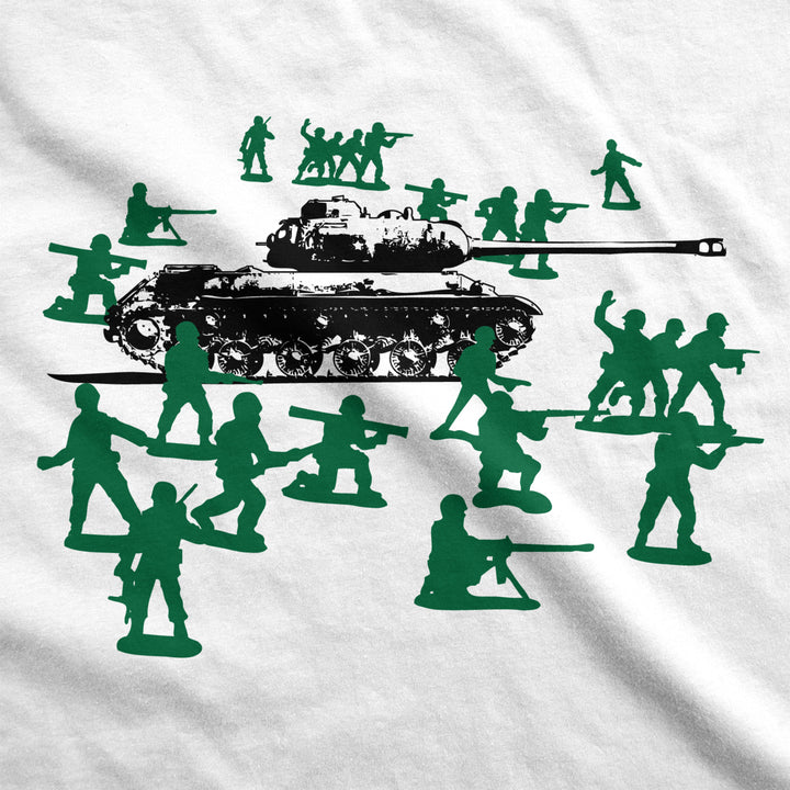 Little Green Army Men T Shirt Vintage Funny Logo Shirts Military Novelty Toy Tee Image 2