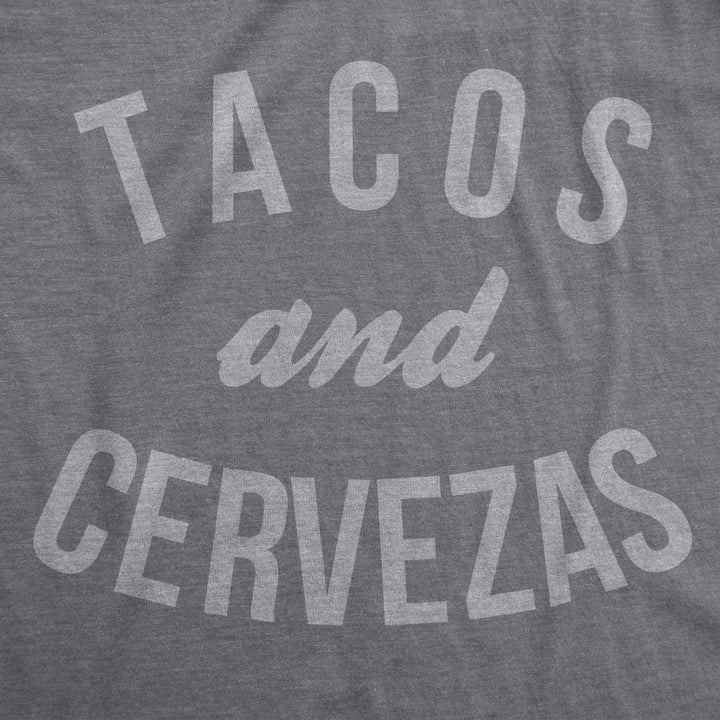 Womens Tacos and Cervezas Funny T shirts Cool Vintage Graphic Tee Cute Saying Image 2