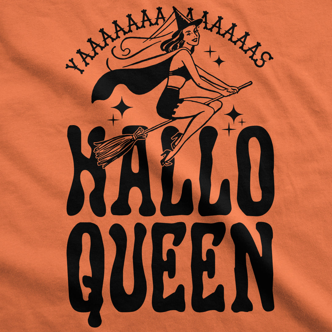 Womens HalloQueen Shirt Funny Halloween Queen Tee for Ladies Cute Costume T shirt Image 2