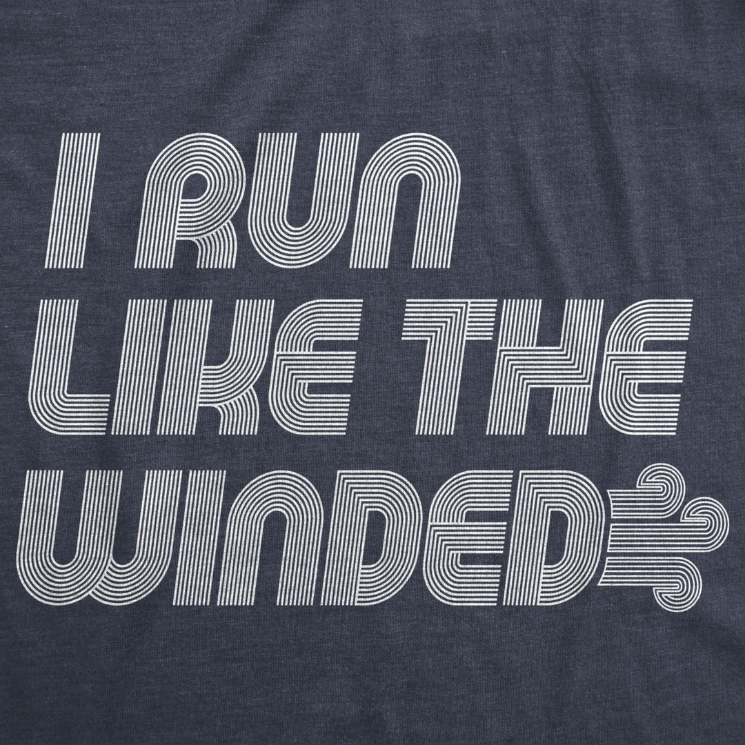 Mens I Run Like The Winded Tshirt Funny Jogging Fitness Tee Image 2