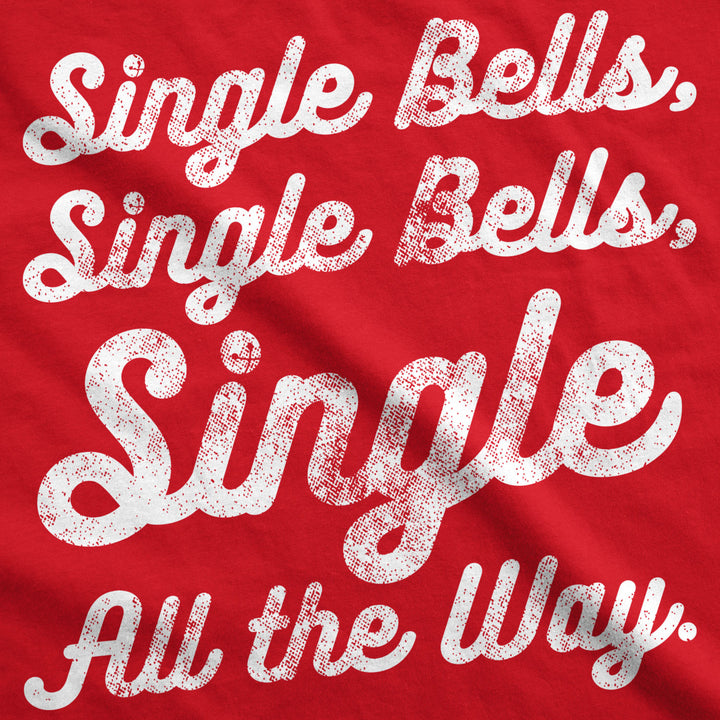 Mens Single Bells Tshirt Funny Christmas Jingle Bells Tee Image 2