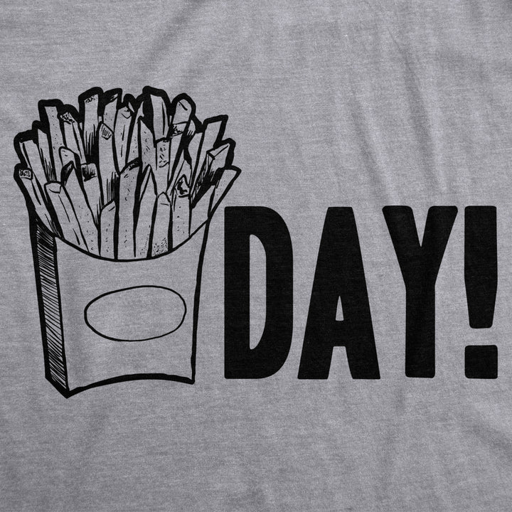 Mens Fry Day Friday T shirt Funny Fast Food French Fry Weekend TGIF Tee Image 2