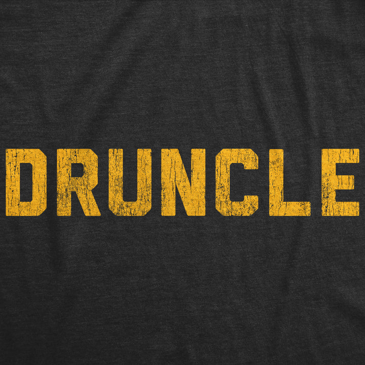 Mens Druncle T shirt Funny Drunk Uncle Family Reunion Hilarious Gift for Brother Image 2