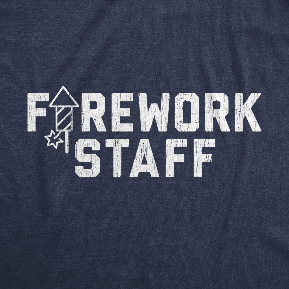 Mens Firework Staff Tshirt Funny 4th Of July Independence Day Graphic Tee Image 2