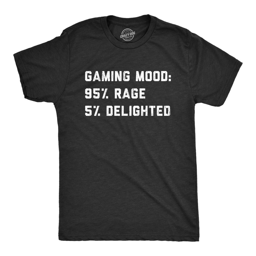 Mens Gaming Mood Rage Or Delighted Tshirt Funny Retro Video Games eSports Novelty Tee Image 1