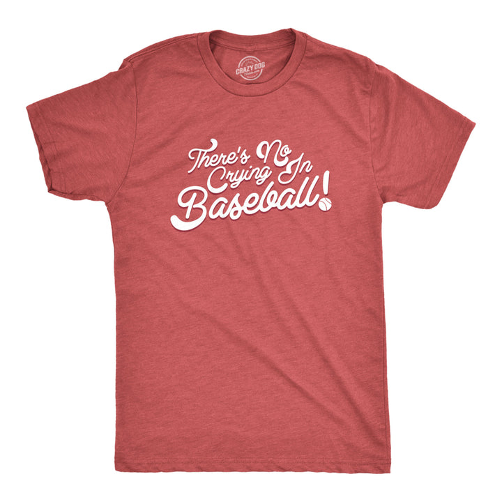 No Crying In Baseball T Shirt Funny 80s Shirts Retro Sports League Tee Image 1