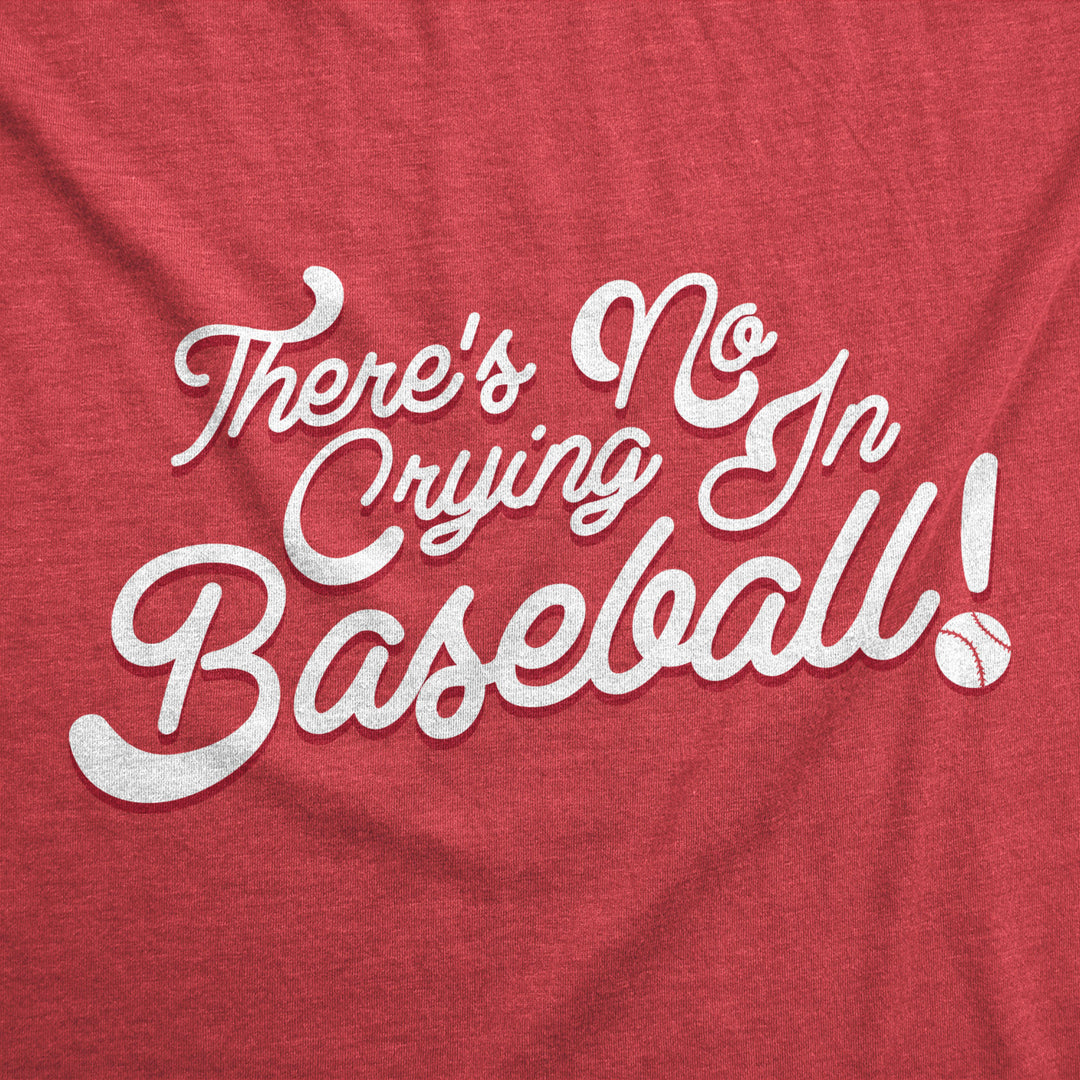 No Crying In Baseball T Shirt Funny 80s Shirts Retro Sports League Tee Image 2