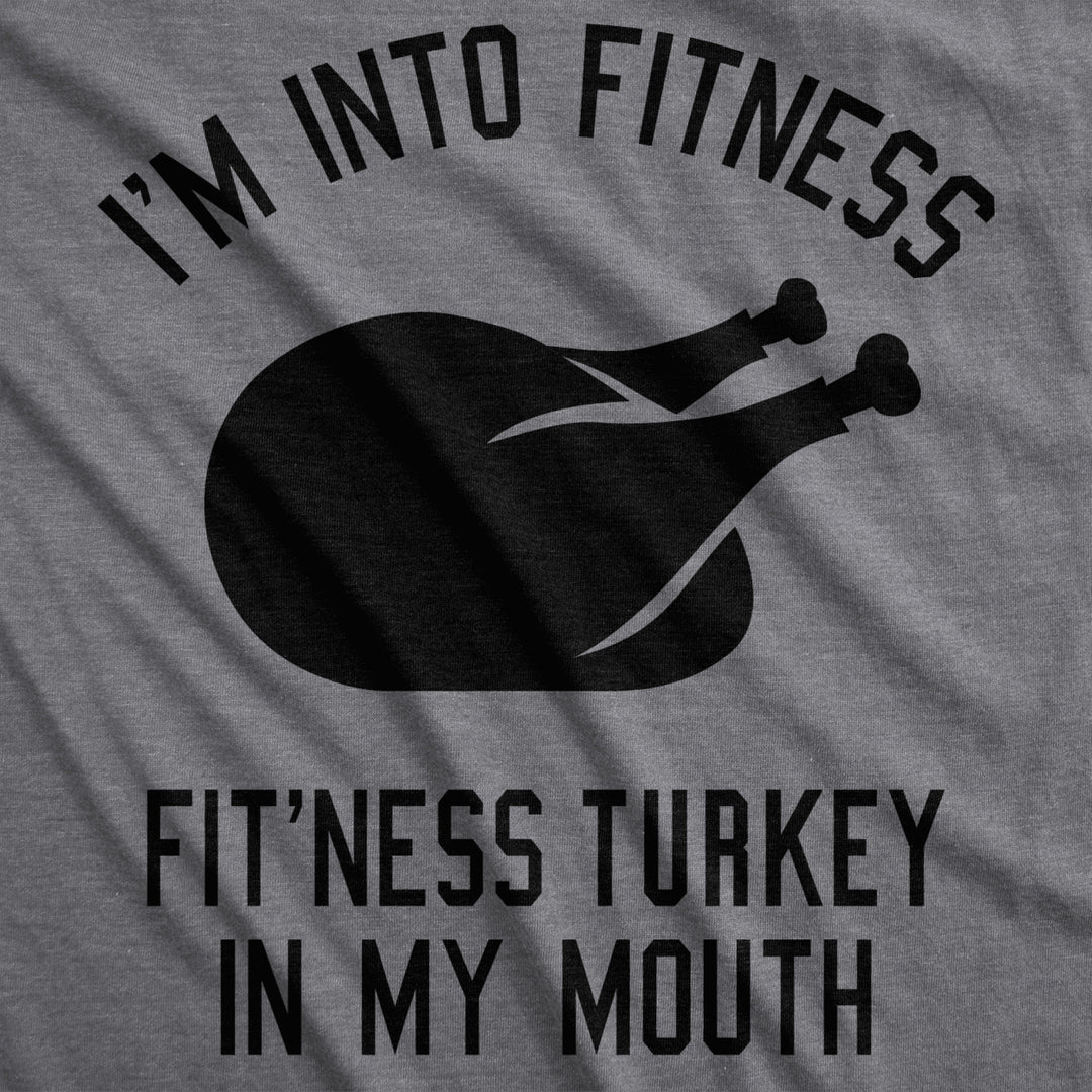 Mens Fitness Turkey In My Mouth T shirt Funny Thanksgiving Thankful Graphic Image 2