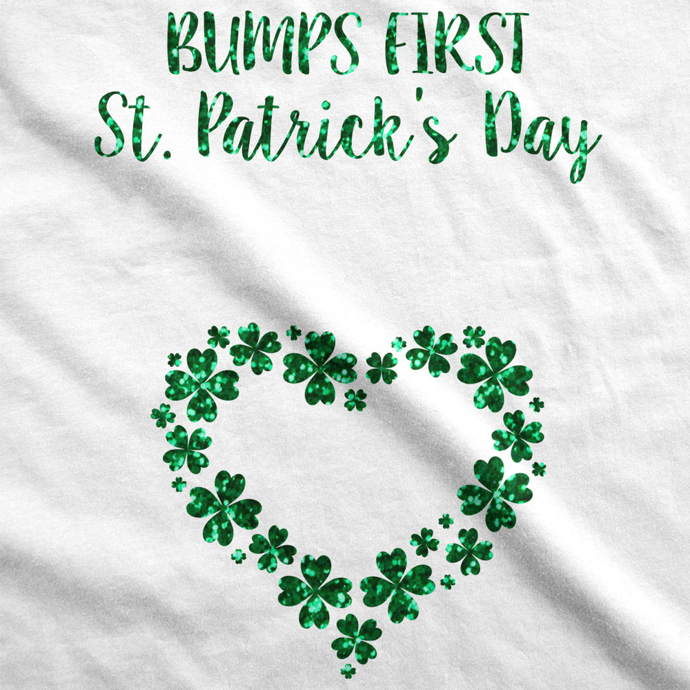 Maternity Bumps First Saint St Patricks Day T Shirt Cute Reveal Pregnancy Tee Image 2