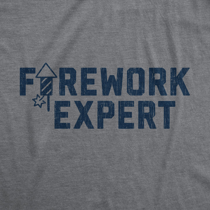 Womens Firework Expert Tshirt Funny 4th Of July Independence Day Graphic Tee Image 2