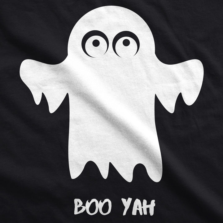 Womens Boo Yah Funny Spooky Cute Halloween Fall Ghost T shirt Image 2