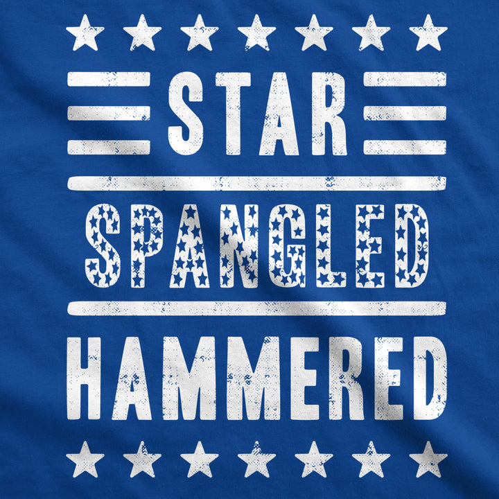 Womens Star Spangled Hammered Funny Workout Shirts Sleeveless Ladies Fitness Tank Top Image 2