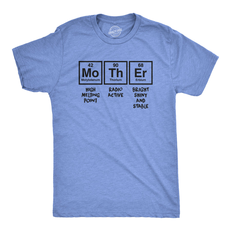 Unisex Mother Periodic Table Tshirt Funny Science Mothers Day Tee For Ladies Image 1