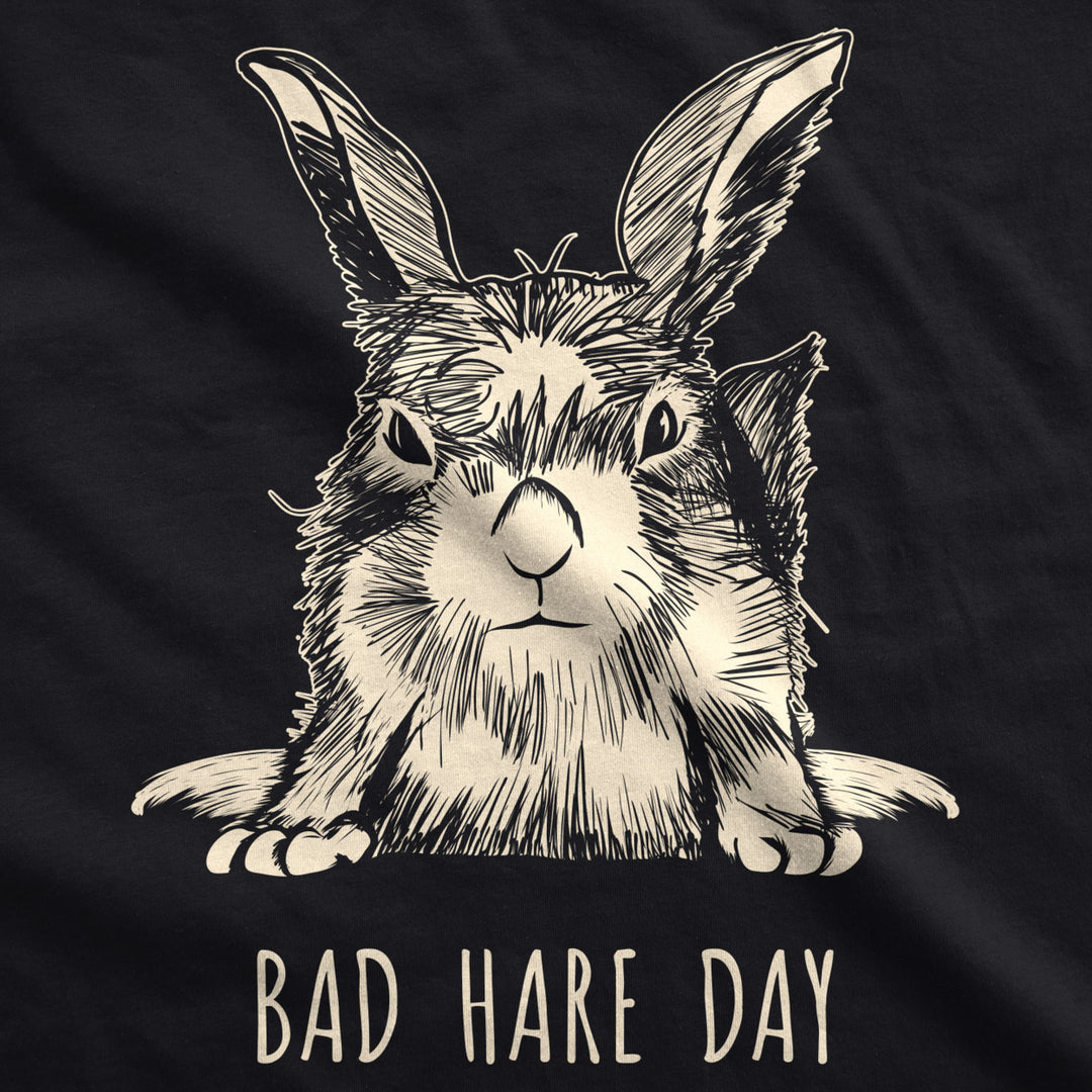 Mens Bad Hare Day T Shirt Funny Easter Bunny Hair Humor Joke Novelty Guys Tee Image 2