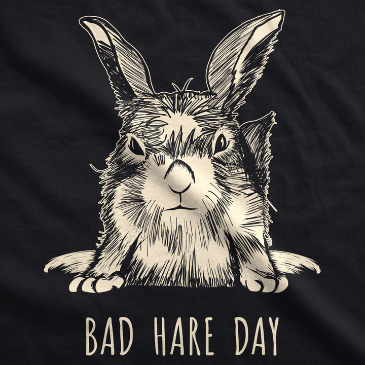 Mens Bad Hare Day T Shirt Funny Easter Bunny Hair Humor Joke Novelty Guys Tee Image 2