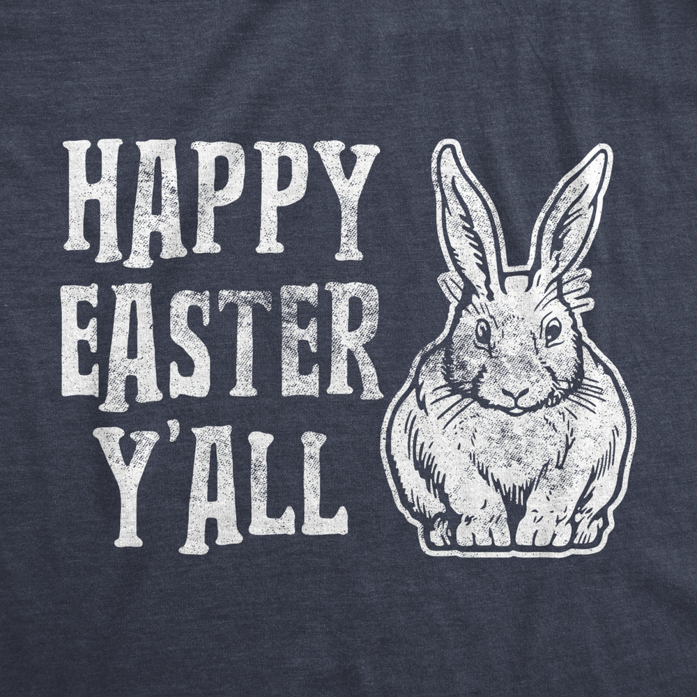 Mens Happy Easter Yall T shirt Funny Bunny Saying Egg Hunt Basket Image 2