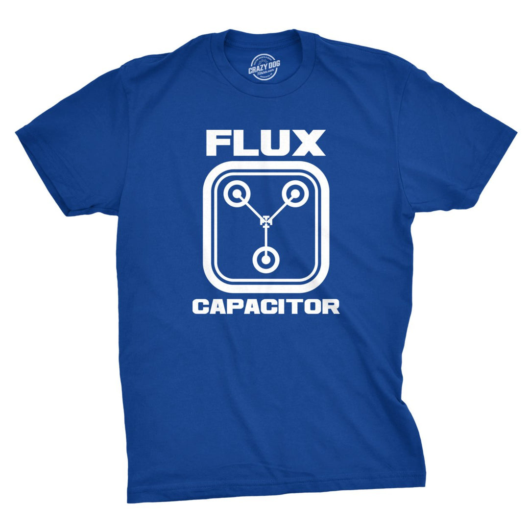 Flux Capacitor T Shirt Funny Vintage Retro 80s Movie T shirts for Men Image 1