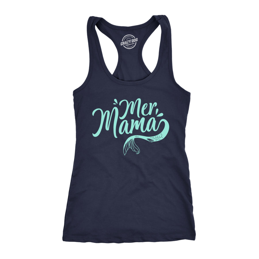 Womens Tank MerMama Tanktop Funny Mothers Day Mermaid Shirt Image 1