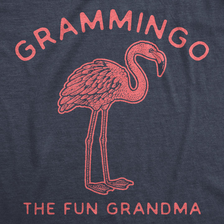 Womens Grammingo The Fun Grandma Tshirt Funny Flamingo Grandmother Graphic Novelty Tee Image 2