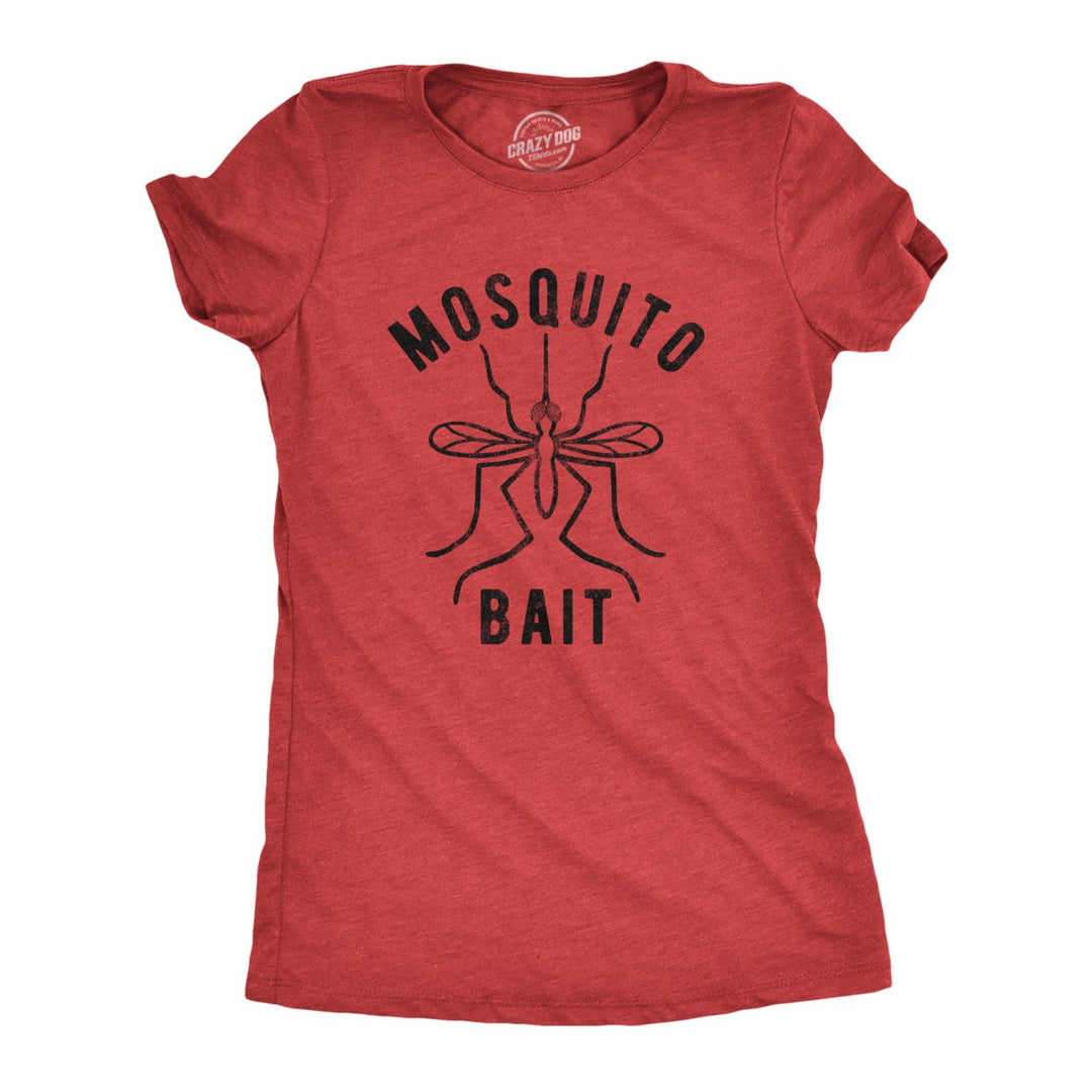 Womens Mosquito Bait Tshirt Funny Camping Campfire Outdoors Bug Bite Graphic Novelty Tee Image 1